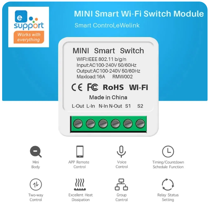 SWT-006  : Mini Smart switch Module 120v image